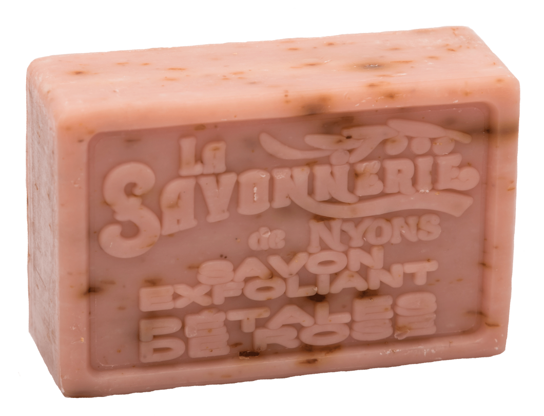 La Savonnerie de Nyons: Rose Petal Exfoliant Soap, 100g