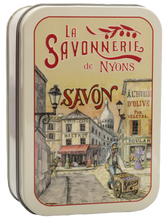Load image into Gallery viewer, La Savonnerie de Nyons: &quot;Montmartre&quot; Rose Soap in Metal Tin, 200g

