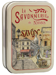 La Savonnerie de Nyons: "Montmartre" Rose Soap in Metal Tin, 200g